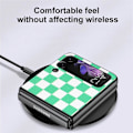 Miniatyrbilde 4 av 4: Etui til Samsung Galaxy Z Flip 4 5G, Søt luksuriøs sjakkbrett holdbar minimalistisk tynn slank deksel støtsikker beskytter