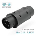 Miniatyrbild 4 av 5: SAE-adapter IEC 62196 Typ 2 till J1772 Typ 1 för laddning av elbilar