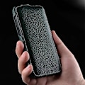 Miniatyrbillede 3 af 5: Vertikal Flip Telefonetui til iPhone 13 med Litchi-struktur i ægte ko-læder + PC beskyttende skal Brown iPhone 13 6.1 inch