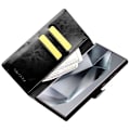 Miniatyrbillede 2 af 5: QIALINO Wallet Etui til Samsung Galaxy S24 Ultra Ægte Koskind Læder Folio Flip Cover - Brun
