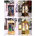 Miniatyrbild 5 av 5: Jul LED-ljus Jesus Religiös Vindlampa för Jul Fest Hem Sovrum Kyrka Dekoration Nyår Present Nattlampor Svart