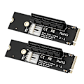 Pikkukuva 1 / 5: PCI-E X4 -paikkainen korotuskortti PCI-E -korotuskortti M2 - PCI-E -laajennuskortti Nopea tiedonsiirto 2 kpl[D] Black
