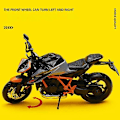 Miniatyrbillede 4 af 4: Huiyun 1:12 KTM 1290 Super DUKE R Legering Sports Motorcykel Model Diecasts Track Street Racing Motorcykel Model Simulation Legetøj til Børn Gave Gray