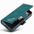 Miniatyrbillede 4 af 5: FORWENW Stødtæt PU Læder Stativ Flip Telefonetui Til Samsung Galaxy Z Fold 4 Cyan