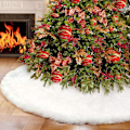 Miniatyrbilde 1 av 5: (M/90cm) Juletre teppe, Luksuriøst hvitt juletre teppe