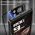 Miniatyrbild 5 av 5: Skal för Asus ROG Phone 9 Pro 5G Phone 9 5G Metallram Härdat Glas Baksida Mobilskal med Slide[D] Multicolor Black