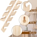 Pikkukuva 5 / 5: 2 kpl Hat Rack seinälle, puinen baseball-lippisten järjestäjä, seinäkiinnitys, baseball-lippisten teline, pystysuora hattuhylly kaappiin [kk] Wood Color