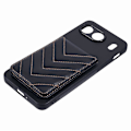 Miniatyrbild 5 av 5: För OnePlus Nord 4 Mobilskal Rombsformat Självhäftande Kortfack med Ställ RFID-skydd - Svart[D]