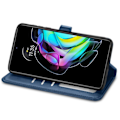 Miniatyrbillede 4 af 4: Ensfarvet Læder Spænde Telefon Cover Til Motorola Edge 20[D] Blue