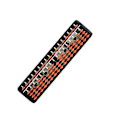 Miniatyrbilde 1 av 2: Digit Standard Abacus Soroban Profesjonell 17 Kolonne (10 tommer) Matte Abacus, Matteberegningsverktøy med Tilbakestillingsknapp[D]