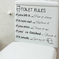 Pikkukuva 3 / 5: DIY Taide Koti Kylpyhuoneen Säännöt Koristeellinen Tarra Huumori Juliste Julkisiin ja Koteihin[D]