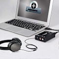 Miniatyrbilde 4 av 5: USB til SPDIF Koaksial og 3,5 mm hodetelefonkontakt Konverter USB Optisk Lydadapter USB PCM for Black