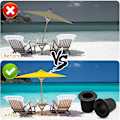 Miniatyrbillede 3 af 4: Parasolfod til terrassebord med hul, fleksibel, nem installation, parasol kegle kile til have, gårdhave, pool [D] Umbrella Hole Sleeve *2pcs