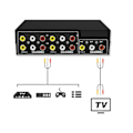 Miniatyrbild 4 av 5: 4-ports RCA komposit video- och ljudomkopplare, switchare, splitterbox, 4-vägs Fg