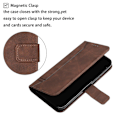 Miniatyrbillede 2 af 5: Læder Magnetisk Lukning Etui med Flip Wallet Støttefunktion Cover til [D] Brown Samsung Galaxy A6 2018
