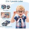 Pikkukuva 2 / 5: Star Cube Magic Cube 2 in 1 -setti, Yoshimoto Cube Infinity Magic 3D -palapelikubiot, aivoja kehittävät pulmapelit lapsille ja aikuisille [D]