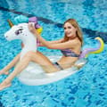 Uppblåsbar Enhörning Pool Blixt Sim Flytanordning 150x85x85cm[D]