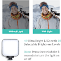 Miniatyrbillede 3 af 5: Vlogging Kit til iPhone, Android med Tripod, 36 LED Lys, YouTube Starter kit med Mini Mikrofon[D]