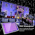 Miniatyrbild 5 av 5: 2 st 100W UV LED-strålkastare Svartljus IP65 Vattentät, Ultraviolett LED-lampa, Effektljus för Akvarium, Fest, Neonmålning, Fluorescerande Poster