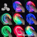 Miniatyrbillede 5 af 5: Krystal Luminous LED Lys Fidget Spinner Hånd Top Spinners Gløder i Mørke EDC Stressaflastende Legetøj Gyroskop