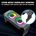 Miniatyrbild 3 av 5: Datorminnesmodulkylare för PC DDR4 DDR5 Överklockning Dubbla ARGB Synkroniserade PWM-fläktar Aluminium RGB-kylare (a) Black