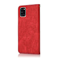 Miniatyrbillede 2 af 5: Til Samsung Galaxy A31 To-farvet Syet Læder Telefonetui Red Blue
