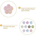 Miniatyrbillede 4 af 5: 120 stk. Lass Blomsterperler Blomster Glasperler Livlige Spraymalede Lampwork Perler Blomster Løse Spacer Perler til DIY Smykkefremstilling Hul: 1mm[D]