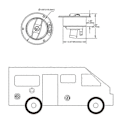 Miniatyrbilde 5 av 5: Campingvogn Tilbehør RV Modifisert Gravity Vanninntak med Låse Nøkkel Vann Tank Inntak Lukke Campingvogn RV