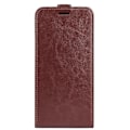 Miniatyrbild 2 av 5: R64 Vertikalt Vändbart Läderfodral för Motorola Edge 50 Fusion Brown