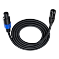 Miniatyrbilde 1 av 5: Speakon til XLR-kabel Speak-on hann til 3-pinners XLR hann forlengelseskabel Scene Mikrofon 3-pinners tilkoblingsadapter 1,8 m