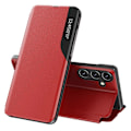 Miniatyrbillede 1 af 5: For Samsung Galaxy A05s 4G Etui med Vindue i PU Læder Stand Cover Red