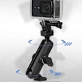 Pikkukuva 4 / 5: Moottoripyörän urheilukameran kiinnike GoPro 11/10/Insta360 One R -kameroille, säädettävä tukiteline [D]