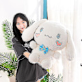 Miniatyrbillede 1 af 4: Sanrio Fluffy Cinnamoroll Plys Bamse Stor Legetøj Fyldt Anime Mocha Mælk Blød Dukke 40cm