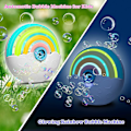 Miniatyrbild 5 av 5: Bubbelmaskin, Bärbar Automatisk Bubbelblåsare för Barn, 2000+ Bubbel per Minut, Tyst Design Regnbågsbubbelmaskin med 2 Bubbel-