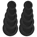 Miniatyrbild 1 av 4: 10 st Spargrispluggar Runda Spargrispluggar Gummispargrispluggar Stopplock Black 3.80X3.80X0.60CM