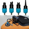 Oppustelig SUP Pumpe Adapter Kompressor Luftventil Konverter med 4 Luftventil Dyser[D] Blue