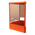 Miniatyrbilde 1 av 5: Ikke-reverserende speil for sminkekomapkt, toalettbordsspeil, gave til kvinner [D] Orange Small size