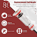 Miniatyrbilde 5 av 5: 5 stk Coil Kit for Caliburn Ca G Pod / Prime Vaper 0,8 Ohm coil As Shown