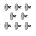 Miniatyrbillede 1 af 4: 8 Opvaskemaskine Kurv Hjul - Reservedele Til Aeg, Privileg, Zanussi, Juno, Electrolux, Ikea Og Mere. [kk]