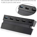 Miniatyrbillede 3 af 5: 5 Ports USB Hub til PS4 Højhastighedsoplader Controller Splitter Udvidelsesadapter
