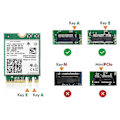 Miniatyrbild 4 av 5: WiFi 6E Desktop-kit för AX210 Bluetooth 5.2 Wifi-kort 802.11Ax 2.4Ghz/5Ghz AX210NGW Wi-Fi 6-adapter Greenblack