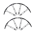 Miniatyrbild 1 av 2: 8 st Propeller Skydd Plast Flygsäkerhet Passar För Syma X30 Z6