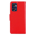 Miniatyrbillede 3 af 5: Oppo Find X5 Lite Smartphone Skal Magnetisk Lukning PU Læder Pung Cover Flip Stativ Folio Telefon Etui Red