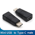 Pikkukuva 3 / 5: Universaali sovitin Mini USB naaras - Type C uros, tablettien ja älypuhelimien lataus- ja tiedonsiirtoadapteri