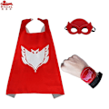 Miniatyrbild 2 av 2: 4 st/set PJ Masks Manteln Cape Uggla Ette Kattpojke Gecko Cosplay Action Leksaker för Barn Present [kk] Blue