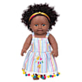 Miniatyrbillede 1 af 3: Sort Sort Baby Sød Krøllet Sort 35CM Vinyl Baby Legetøj Børnelegetøj Dukker