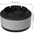 Miniatyrbilde 2 av 5: Røykfritt Askebeger med Luftrenser, Intelligent Askebeger for Luftrensing med Negative Ioner for Bil Hjem - MMIAO Grey