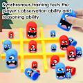 Miniatyrbillede 4 af 5: Big Eat Small Tic Tac Toe Spil Sæt, 2 Spillere Blå Rød Gobblet Gobblers Brætspil Overraskelse Tic Tac Toe Familiespil At Spille Og Et Klassisk Spil Hjem D