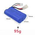 Miniatyrbilde 2 av 5: 7.4V 1500MAh Lipo Batteri kompatibelt med FT009 FX067C HQ955 948 K959 HJ817 816 RC Speedbåt Reservedeler Repla[D] blue