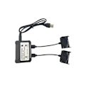 Miniatyrbillede 2 af 5: MJX Bugs 3 Pro B3pro HS700 Drone Batteri USB Oplader 2 i 1 Balance Oplader[D] Black